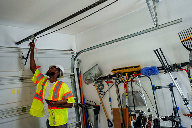 Professional Garage Door Panel Replacement technician working in Barrington, NJ